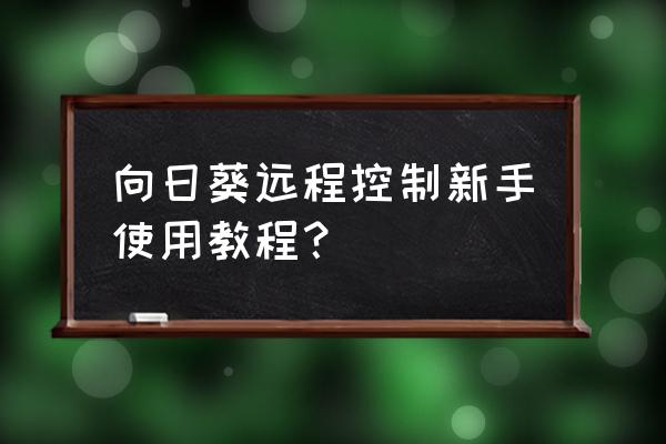 向日葵怎么连接主机 向日葵远程控制新手使用教程？