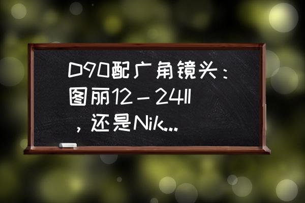 d90用什么广角镜头 D90配广角镜头：图丽12－24II，还是Nikon的银广角17－35？