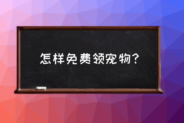 qq游戏如何领养宠物 怎样免费领宠物？