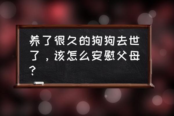 动物死了安慰别人的话怎么说 养了很久的狗狗去世了，该怎么安慰父母？