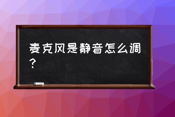 电脑麦克风扬声器怎么还原默认 麦克风是静音怎么调？