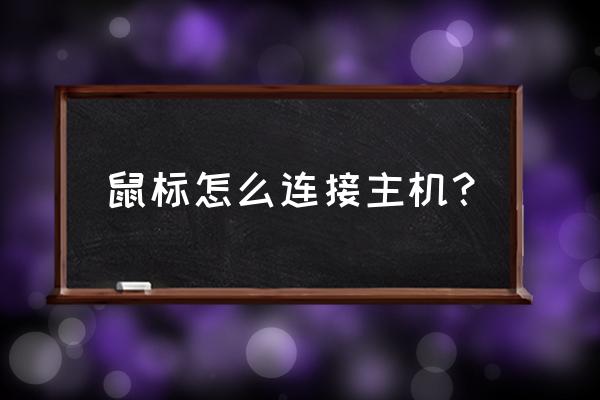 鼠标插在主机哪个接口 鼠标怎么连接主机？