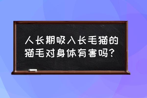 猫的细毛人类会吸进去吗 人长期吸入长毛猫的猫毛对身体有害吗？