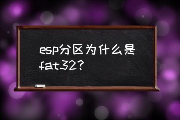 esp32为什么用的人少 esp分区为什么是fat32？