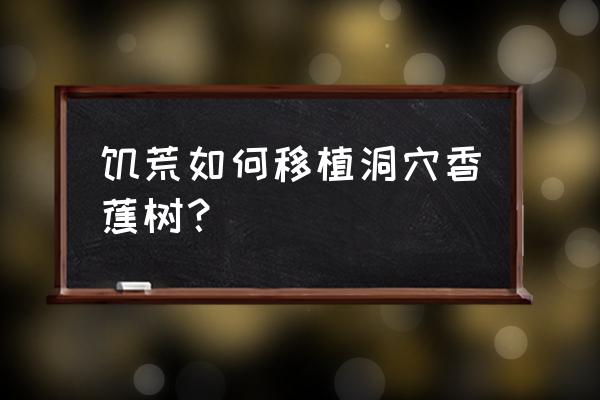 饥荒怎么找到地下二层的入口 饥荒如何移植洞穴香蕉树？