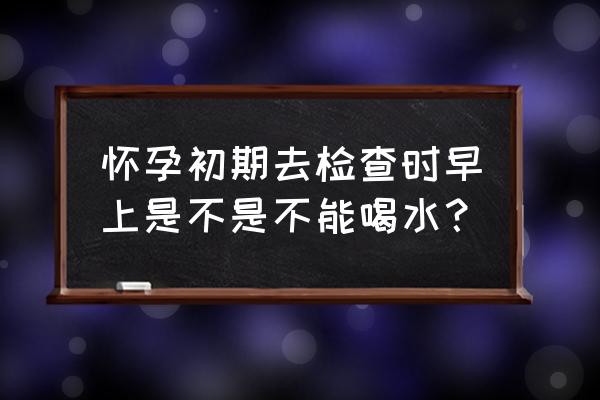 孕早期什么时候做b超最好 怀孕初期去检查时早上是不是不能喝水？