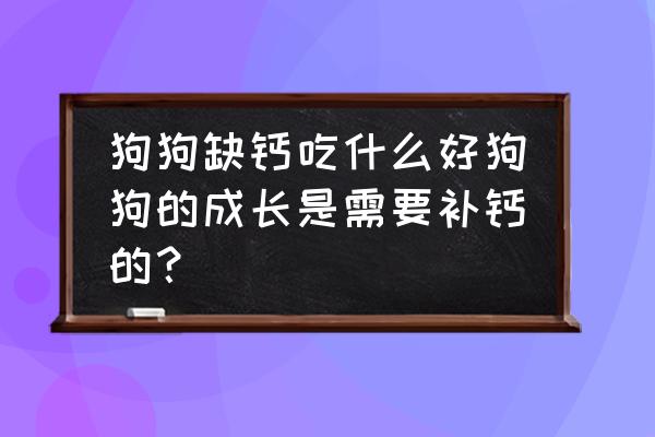 狗狗补钙吃什么好最快最有效 狗狗缺钙吃什么好狗狗的成长是需要补钙的？