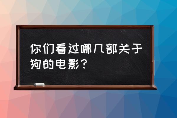 王牌战士小号海龙如何升级天赋 你们看过哪几部关于狗的电影？