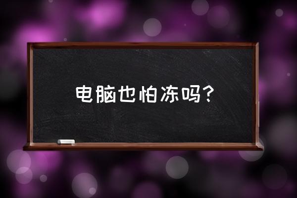 笔记本电脑冻了一晚开不了机 电脑也怕冻吗？