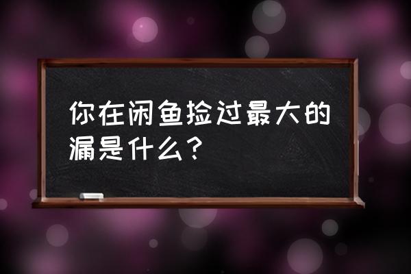 戴尔电脑小白入门教程 你在闲鱼捡过最大的漏是什么？