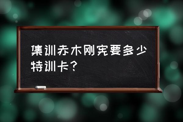 灌篮高手手游需要的特训卡 集训赤木刚宪要多少特训卡？