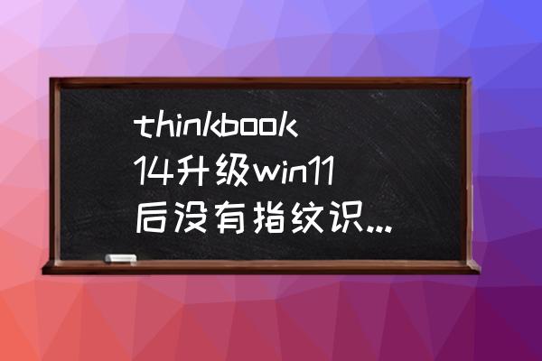 笔记本电脑指纹解锁不能用怎么办 thinkbook14升级win11后没有指纹识别不了怎么解决？