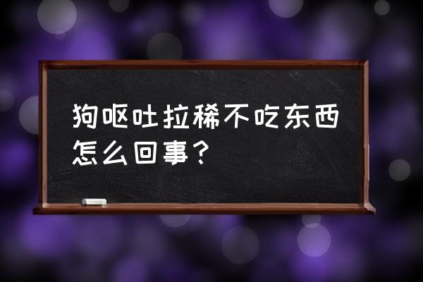 狗狗拉稀又不吃又不喝怎么办 狗呕吐拉稀不吃东西怎么回事？