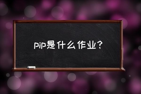 python自带的pip工具怎么用 pip是什么作业？