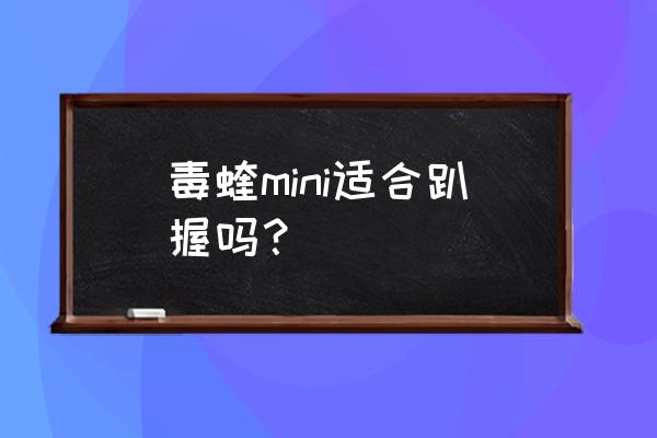 为什么冰豹鼠标不适合大部分人 毒蝰mini适合趴握吗？