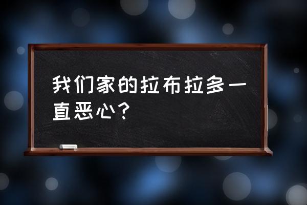 拉布拉多幼犬常见病 我们家的拉布拉多一直恶心？