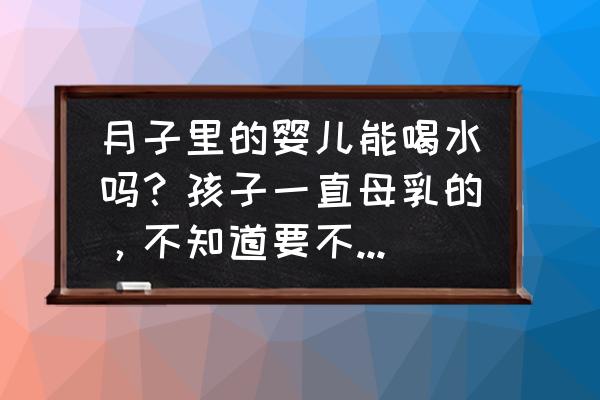 水宝宝app账户邀请码 月子里的婴儿能喝水吗？孩子一直母乳的，不知道要不要额外喂水？