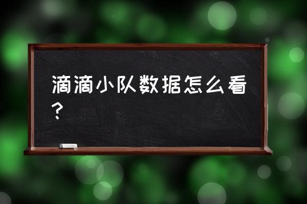 生存小队单机版怎样匹配队友 滴滴小队数据怎么看？