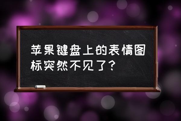 键盘怎么自己添加表情 苹果键盘上的表情图标突然不见了？