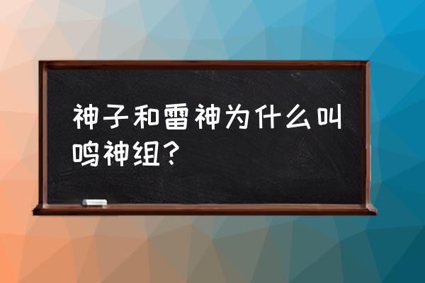 原神稻香八重堂位置 神子和雷神为什么叫鸣神组？