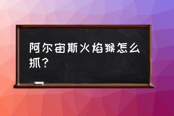 阿尔宙斯闪光怎么刷 阿尔宙斯火焰猴怎么抓？