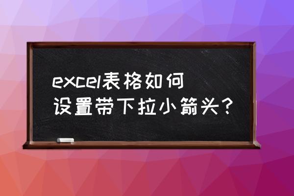 表格里怎么在下拉列表里添加选项 excel表格如何设置带下拉小箭头？