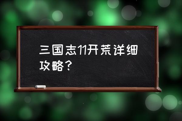 三国志11哪个地图适合新手玩 三国志11开荒详细攻略？