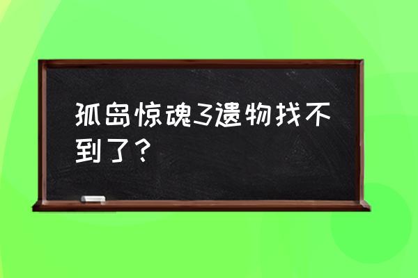 孤岛惊魂3免费获得方法 孤岛惊魂3遗物找不到了？