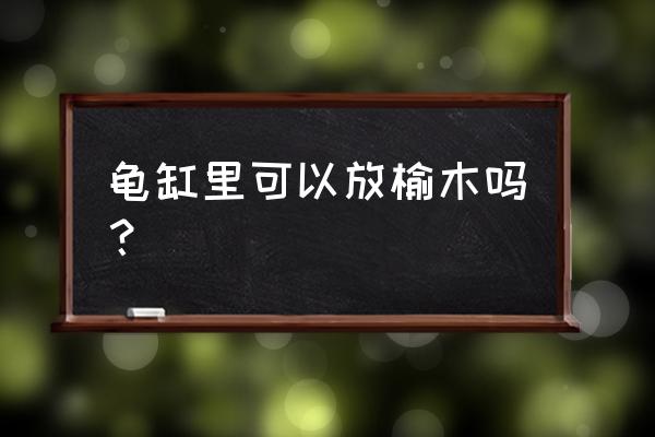 龟缸沉木什么木头最佳 龟缸里可以放榆木吗？