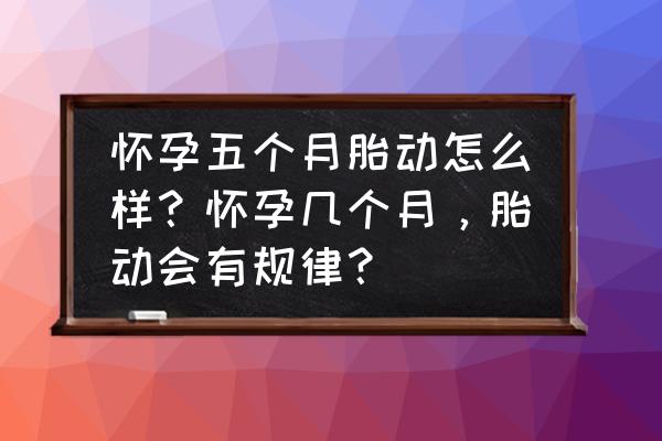 怀孕了五个月了注意什么 怀孕五个月胎动怎么样？怀孕几个月，胎动会有规律？