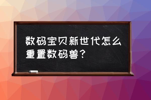 数码宝贝新世纪模块怎么用 数码宝贝新世代怎么重置数码兽？