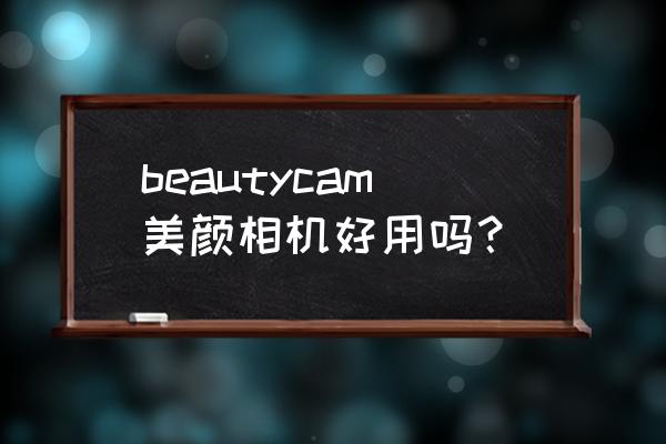 人像美颜美妆哪个软件好用 beautycam美颜相机好用吗？